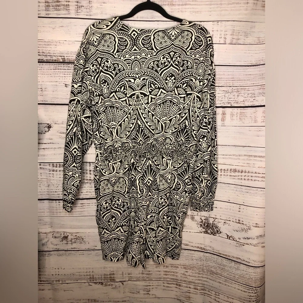 Cotton linen printed romper - Picture 10 of 13